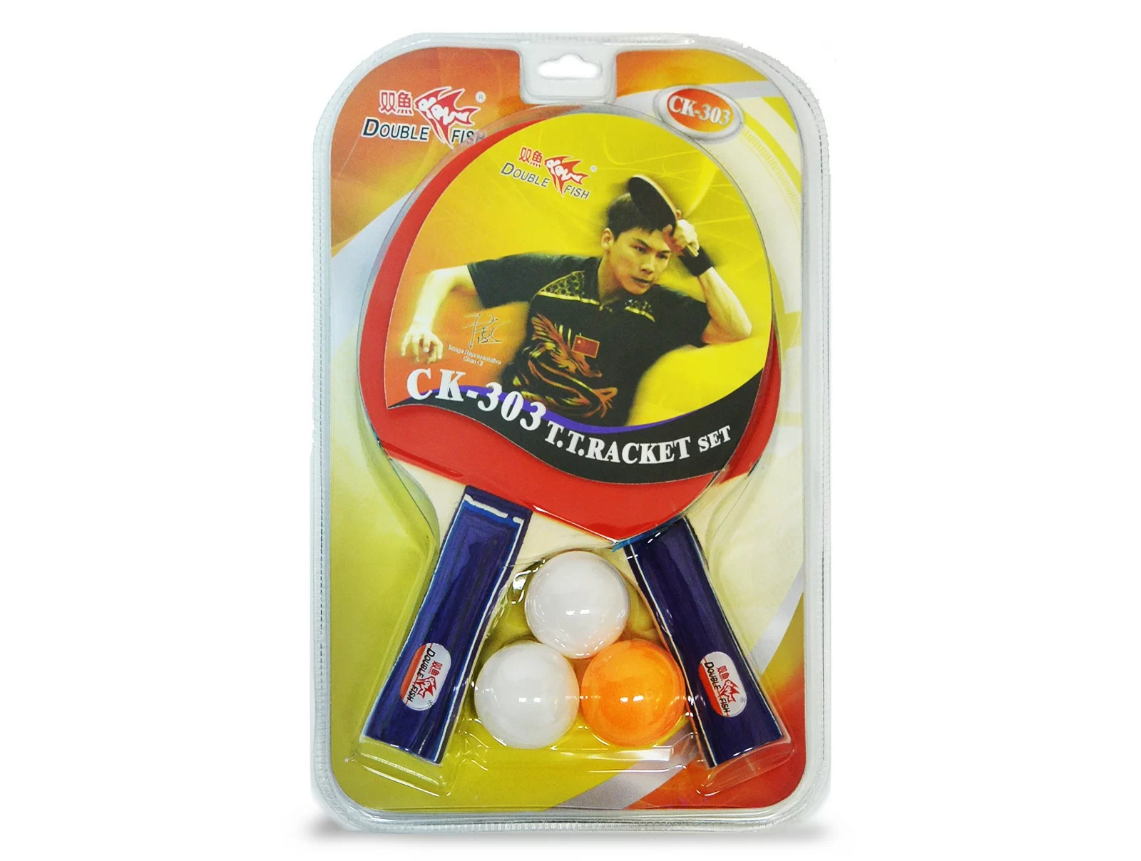 Фото Набор для настольного тенниса Double Fish 2 ракетки и 3 мяча CK-301 со склада магазина СпортСЕ