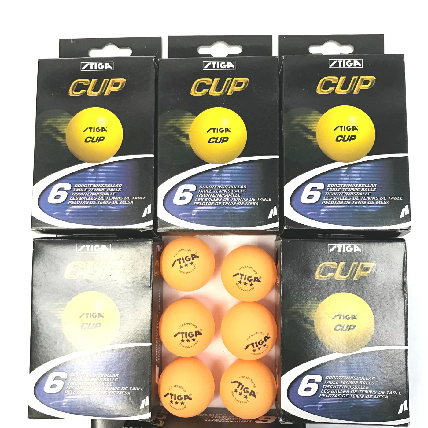 Фото Мяч для настольного тенниса Stiga Cup (6шт.) оранж. НФ-00000977 со склада магазина СпортСЕ