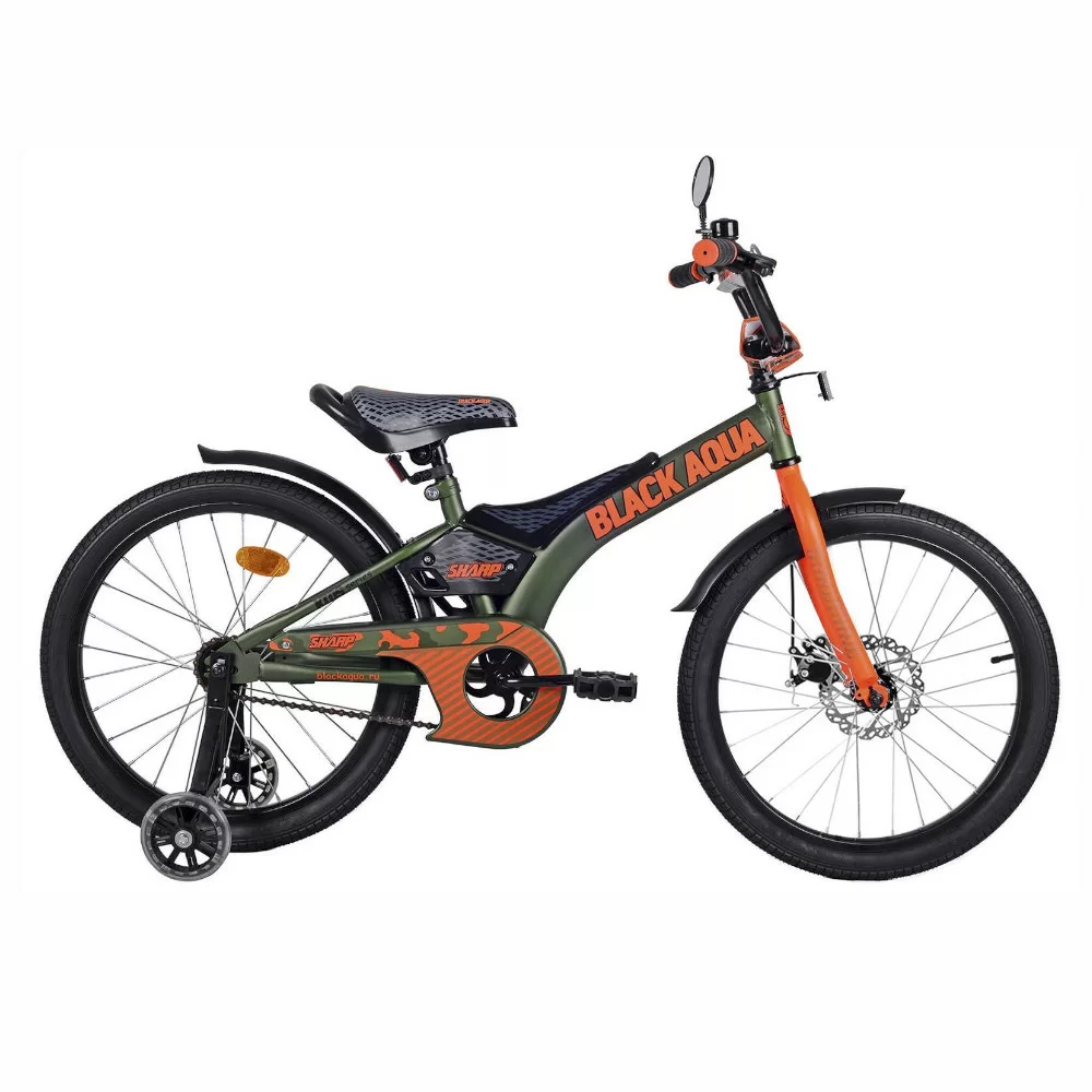 Фото Велосипед Black Aqua Sharp 20" 1s хаки-оранжевый KG2010 со склада магазина СпортСЕ