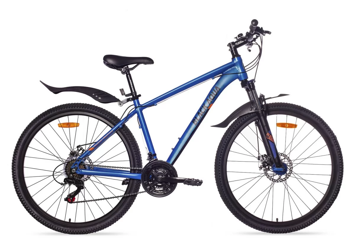 Фото Велосипед Black Aqua Cross 2782 MD matt 27.5" (РФ) синий GL-402DTR со склада магазина СпортСЕ