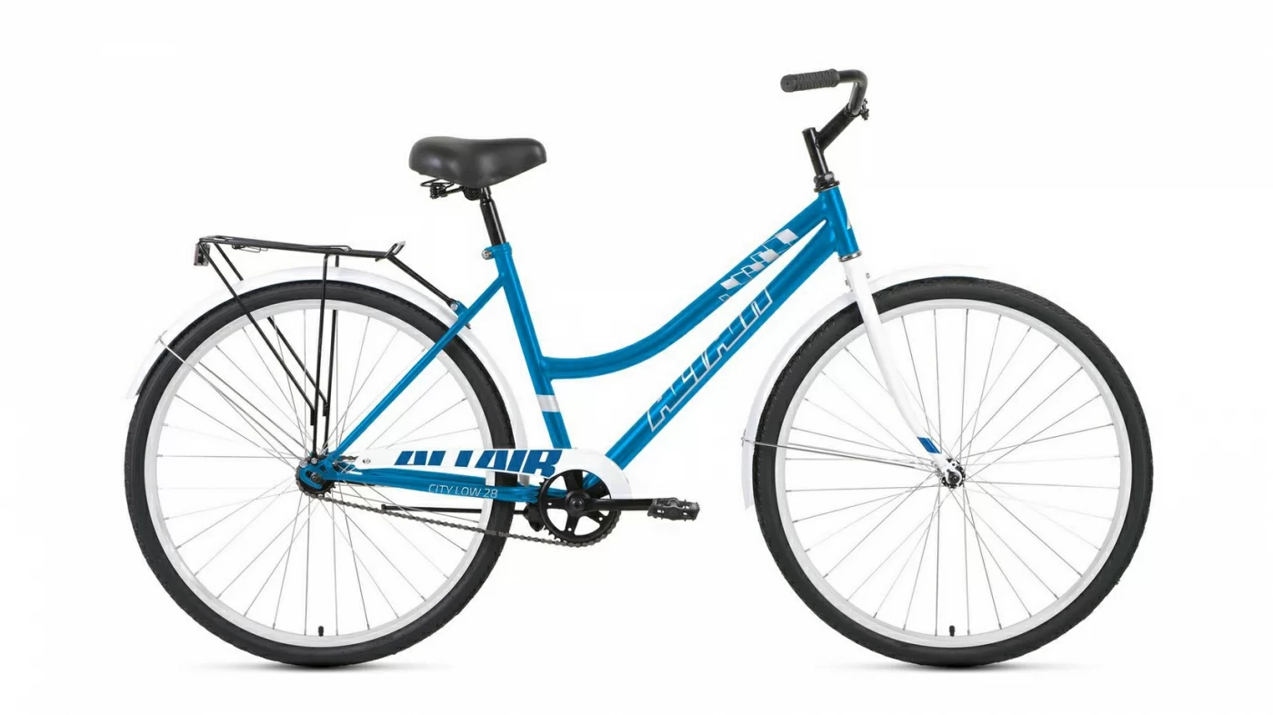 Фото Велосипед Altair City low 28 (2022) голубой/белый RBK22AL28024 со склада магазина СпортСЕ