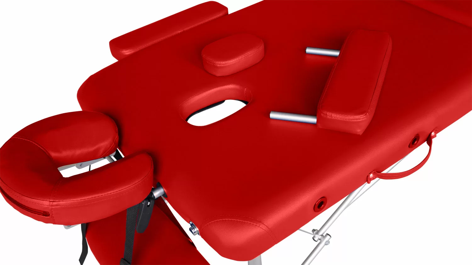 Фото Массажный стол DFC NIRVANA, Elegant OPTIMA,  186х60х4 см, алюм. ножки, цвет красный (red) со склада магазина СпортСЕ