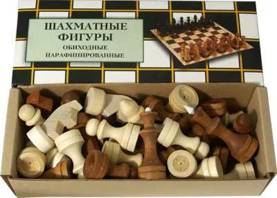 Фото Шахматы обиходные парафинированные в комплекте с доской  Р-4 со склада магазина СпортСЕ