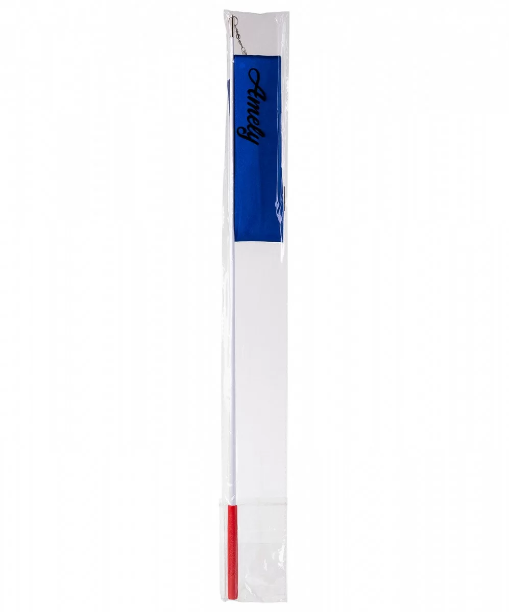 Фото Лента для художественной гимнастики с палочкой 6 м Amely AGR-201 синяя УТ-00012840 со склада магазина СпортСЕ
