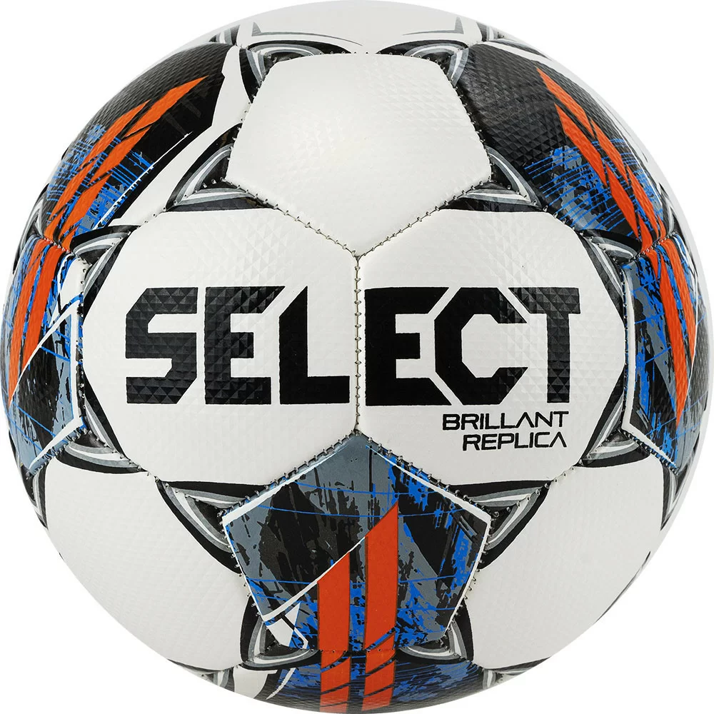 Фото Мяч футбольный Select Brilliant Replica №5 бел/оранж/син ЦБ-00000326 со склада магазина СпортСЕ