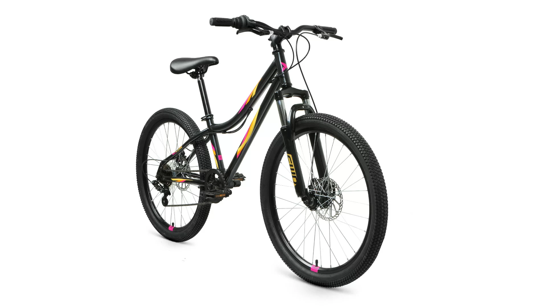 Фото Велосипед Forward Iris 24 2.0 D (2022) черный/розовый RBK22FW24732 со склада магазина СпортСЕ
