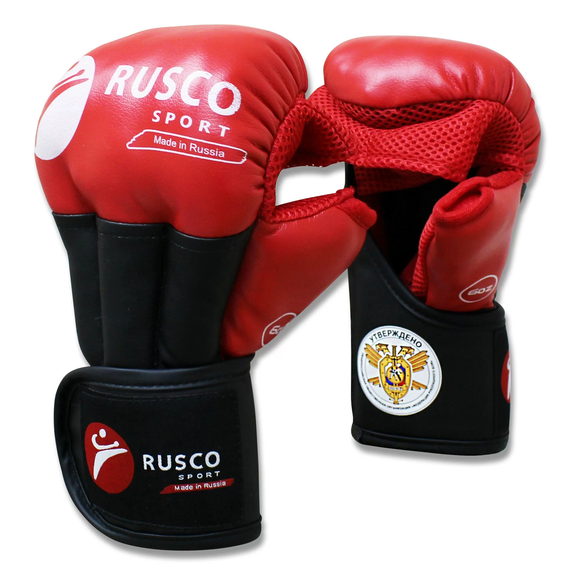 Фото Перчатки для рукопашного боя Rusco Sport Pro красные со склада магазина СпортСЕ