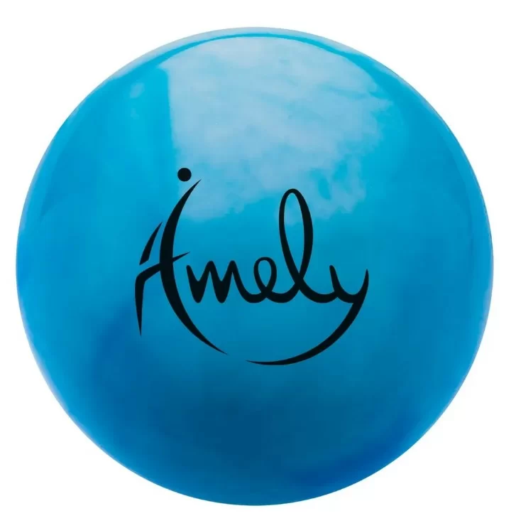 Фото Мяч для художественной гимнастики 15 см Amely AGB-301 синий/белый УТ-00019932 со склада магазина СпортСЕ