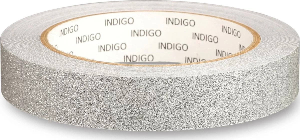 Фото Обмотка для обруча 20 мм, 14 м Indigo Blesk с подкладкой серебро IN138 со склада магазина СпортСЕ