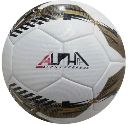 Фото Мяч футбольный AlphaKeepers ElitePro*5  P5 white\gold 81017 со склада магазина СпортСЕ
