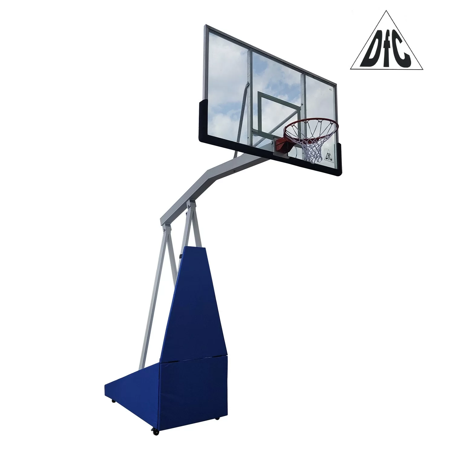 Фото Баскетбольная мобильная стойка DFC STAND72G PRO 180x105см стекло 12мм (шесть коробов) со склада магазина СпортСЕ