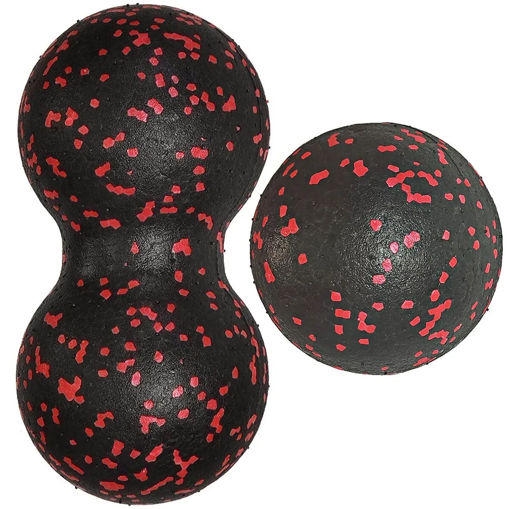 Фото Набор массажных мячиков MFS-105 8см + 8х16см красный (E33008) 10020055 со склада магазина СпортСЕ