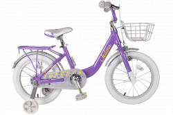 Велосипед TechTeam Milena 20" фиолетовый (алюмин) корзина