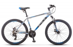 Велосипед Stels Navigator-500 D 26" (2020) серебристый/синий F010