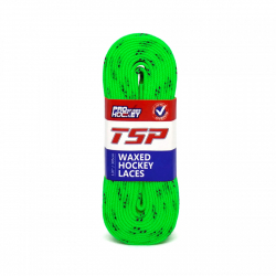 Шнурки хоккейные 244см с пропиткой TSP Hockey Laces Waxed lime 2824