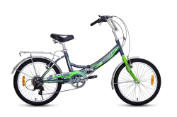 Велосипед Black Aqua Street Beat 1221 20" 6s (РФ) серый-зеленый YF-702VTR