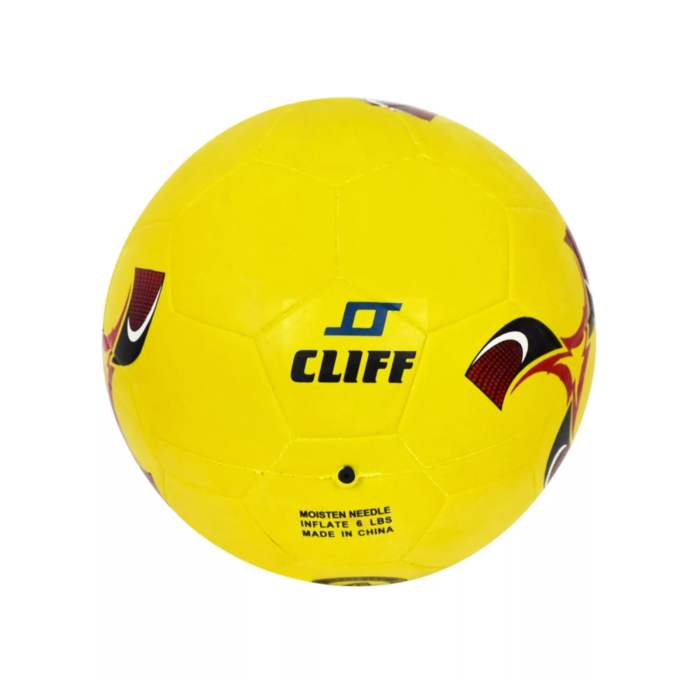 Фото Мяч резиновый футбольный №4 желтый со склада магазина СпортСЕ