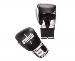 Перчатки боксерские Clinch Prime черно-серебристые C151
