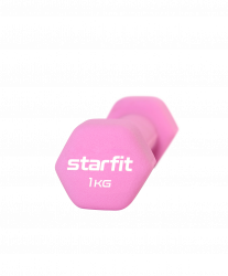 Гантель неопреновая 1 кг StartFit DB-201 розовый пастель УТ-00018829 УТ-00018829