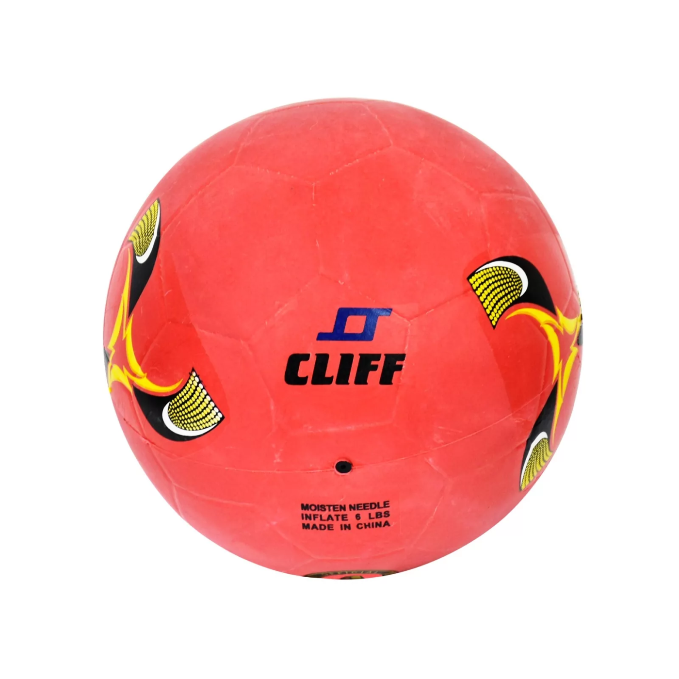 Фото Мяч резиновый футбольный №4 красный со склада магазина СпортСЕ