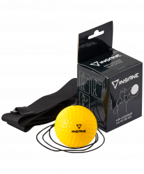Эспандер боевой мяч Insane IN22-FB100 на резинке желтый УТ-00020920