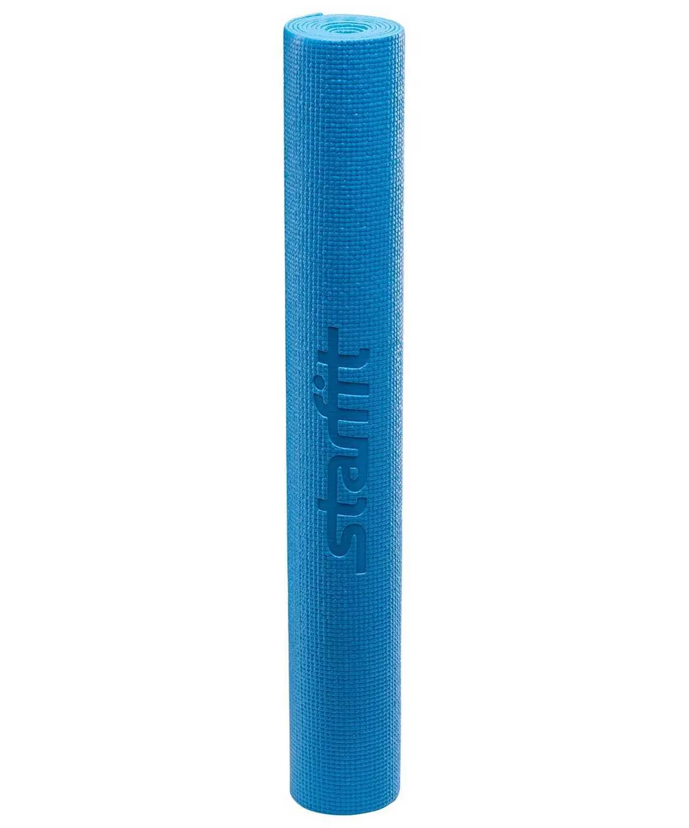 Фото Коврик для йоги StarFit FM-101 PVC 173x61x0,8 см темно-синий УТ-00018906 со склада магазина СпортСЕ