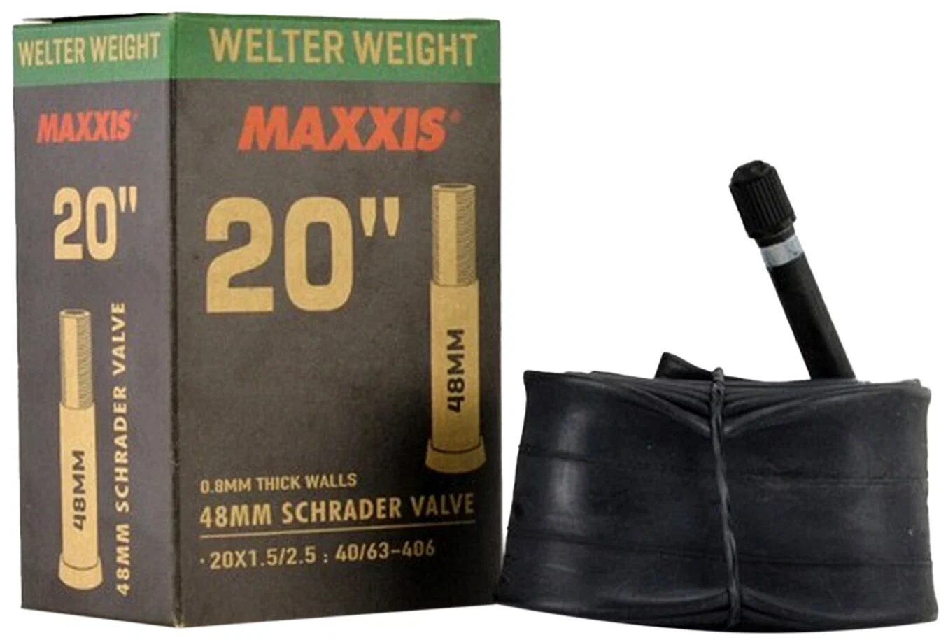 Фото Камера 20" * 1.5/2.5 Maxxis Welter Weight (40/63-406) 0.8 LSV48 (B-C) EIB00160300 со склада магазина СпортСЕ