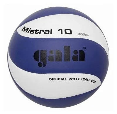 Фото Мяч волейбольный Gala Mistral 10 р. 5, синт. кожа ПУ бело-синий BV5661S со склада магазина СпортСЕ