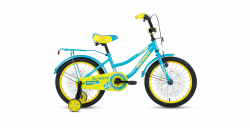 Велосипед Forward Funky 18 (2020-2021) бирюзовый/желтый 1BKW1K1D1026