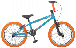 Велосипед BMX TechTeam Goof 20" бирюзово-оранжевый