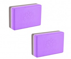 Блок для йоги BF-YB04 фиолетовый/серый