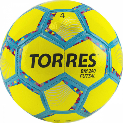Мяч футзальный Torres Futsal BM 200 №4 32 панели TPU желтый FS32054