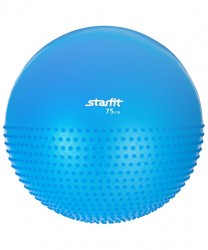 Фитбол полумассажный 75 см StarFit GB-201 антивзрыв синий 8870