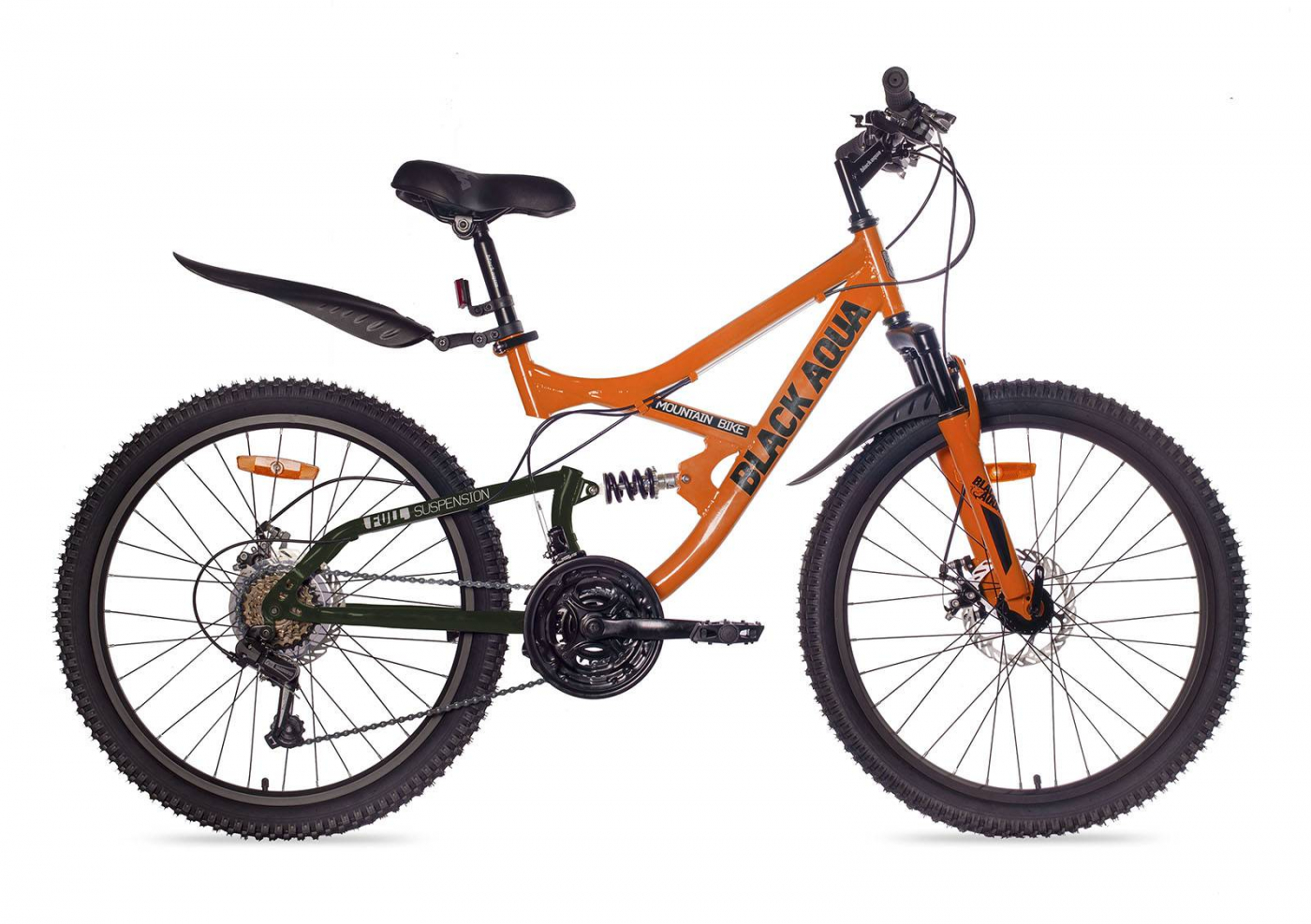 Фото Велосипед Black Aqua Mount 1461 D matt 24" оранжевый-хаки GL-209D со склада магазина СпортСЕ