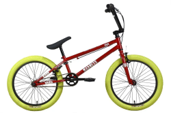 Велосипед Stark Madness BMX 1(2024) красный/серебристый/хаки