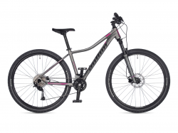 Велосипед женский AUTHOR Spirit ASL 2022 Серебристо-чёрно-розовый