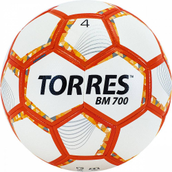 Мяч футбольный Torres BM 700 №5, 32 п PU гибрид. сшив. беж-оранж-сер F320655