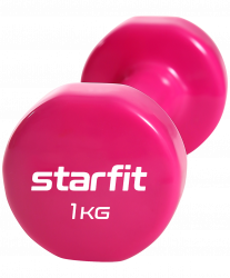 Гантель виниловая 1 кг StarFit Core DB-101 розовый УТ-00018821