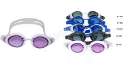 Очки для плавания Fox HJ-406 подростковые/взрослые синий/прозрачный