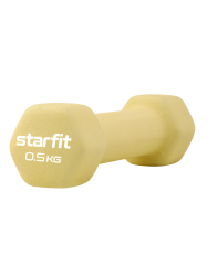 Гантель неопреновая 0.5 кг StarFit DB-201 желтый пастельный (1 шт) ЦБ-00001425