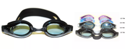 Очки для плавания Whale Y0704(CF-704) оправа белая/стекло фиолетовое