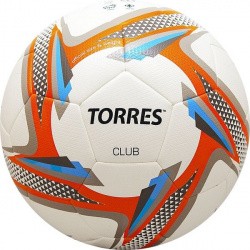 Мяч футбольный Torres Club №5 PU беж-оранж-сер F320035