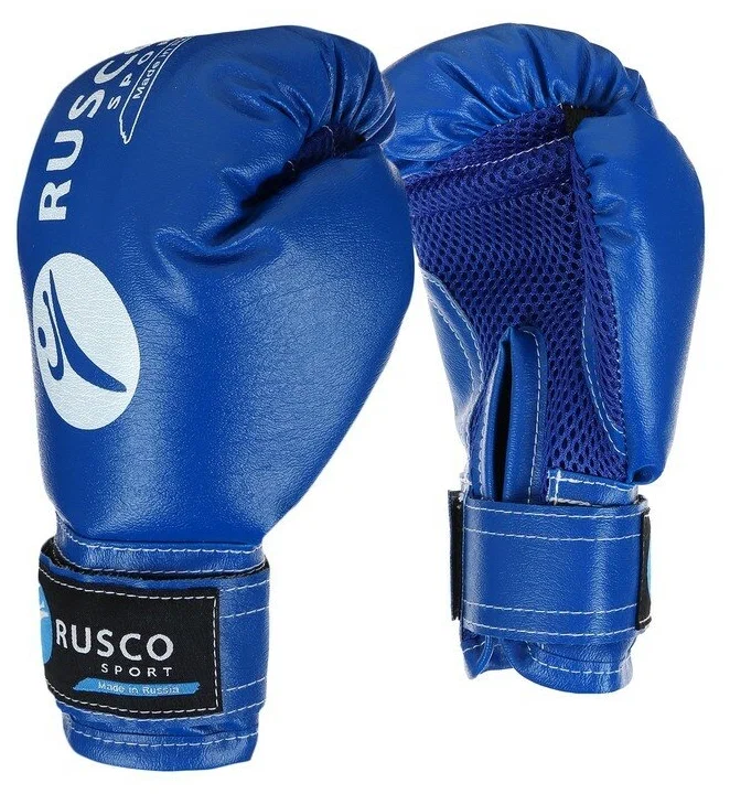 Фото Набор боксерский для начинающих RuscoSport (перчатки бокс. 4 oz) черно-синий со склада магазина СпортСЕ
