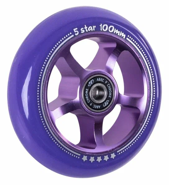 Фото Колесо для самоката TechTeam X-Treme 100*24мм 5 star purple со склада магазина СпортСЕ