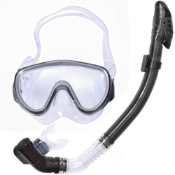 Набор для плавания E33176-8 взрослый маска+трубка (силикон) черный 10021294