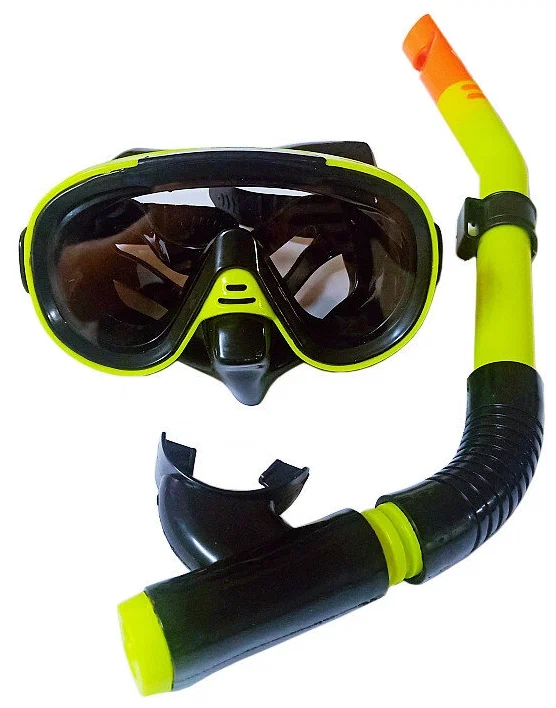 Фото Набор для плавания E39245-3 юниорский (маска+трубка) ПВХ желтый 10021109 со склада магазина СпортСЕ
