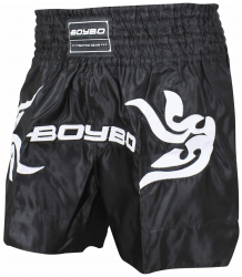 Шорты для тайского бокса BoyBo черный BST882