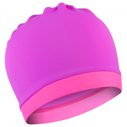 Шапочка для плавания Combosport лайкра объемная двухцветная, лилово/розовая ШО-1719/08