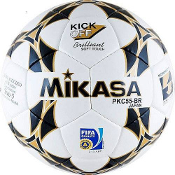 Мяч футбольный Mikasa PKC55BR-1 №5 ПУ руч.сш. бел-чер-зол