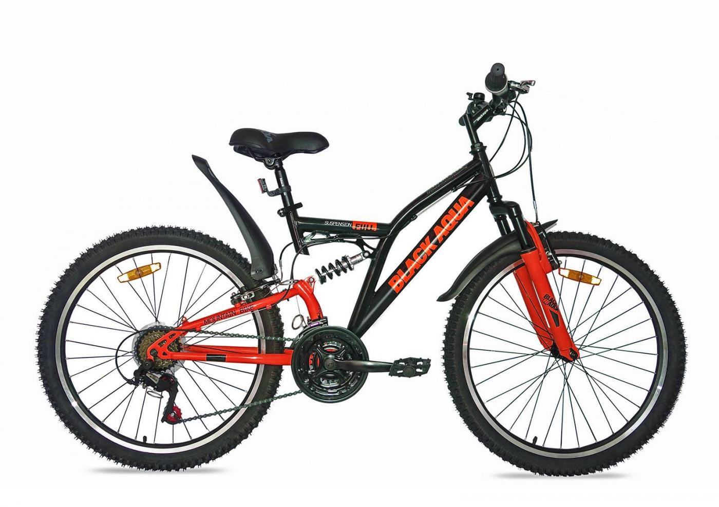 Фото Велосипед Black Aqua Mount 1431 V 24" черный-красный GL-203V со склада магазина СпортСЕ
